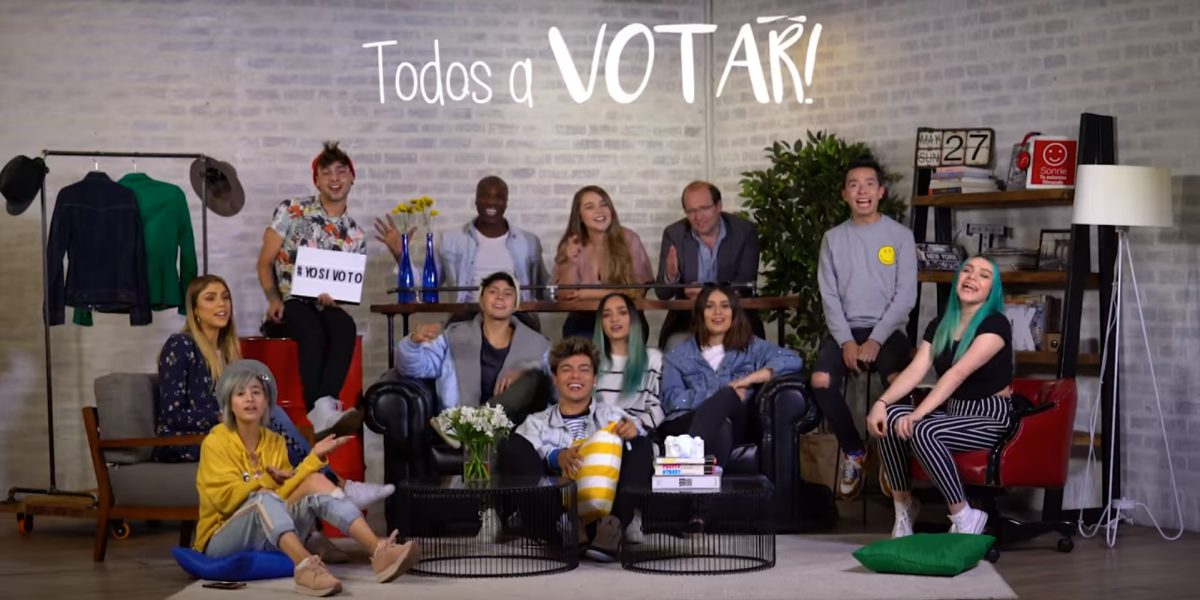 La campaña liderada por el Google reúne varios youtubers bajo el #YoSíVoto