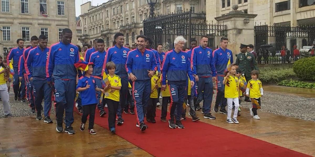 Selección Colombia en la Casa de Nariño