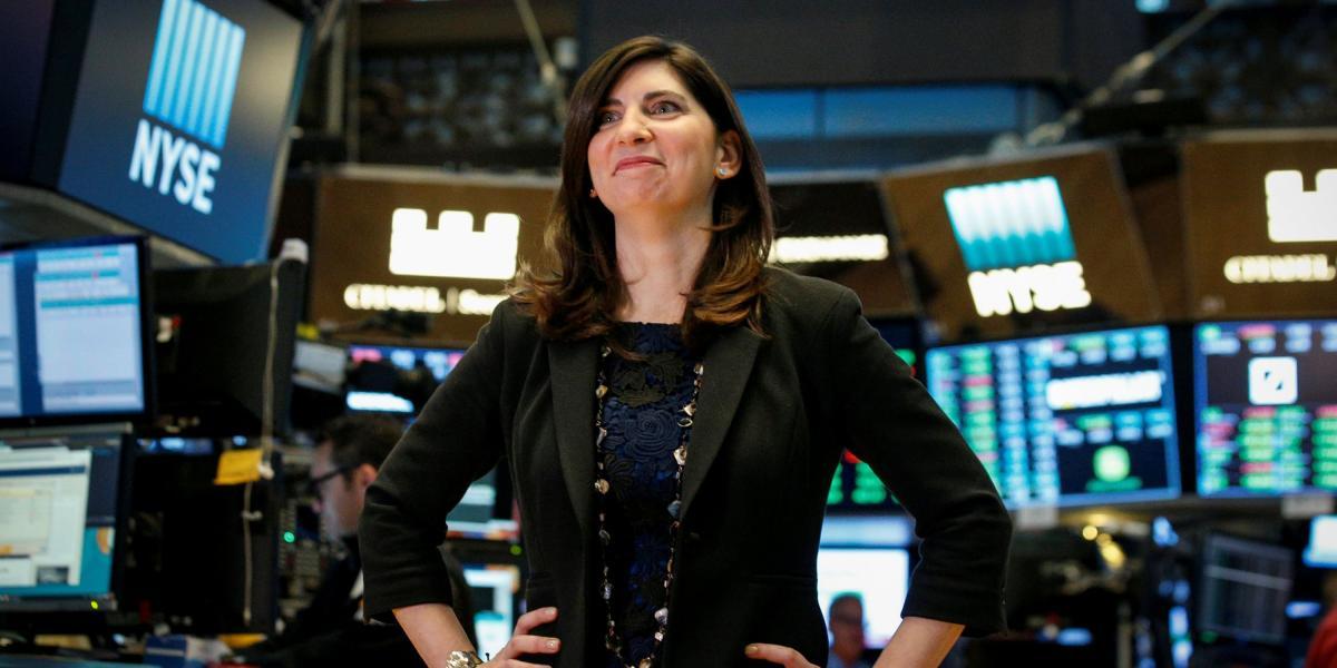 La directora general de operaciones de la NYSE, Stacey Cunningham, quien será la primera mujer presidenta de la Bolsa de Nueva York (NYSE).