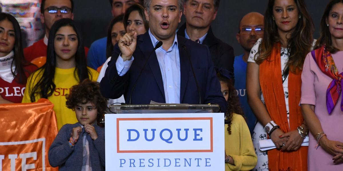 Duque les agradeció a todos los colombianos que votaron por él en los comicios presidenciales de este domingo.
