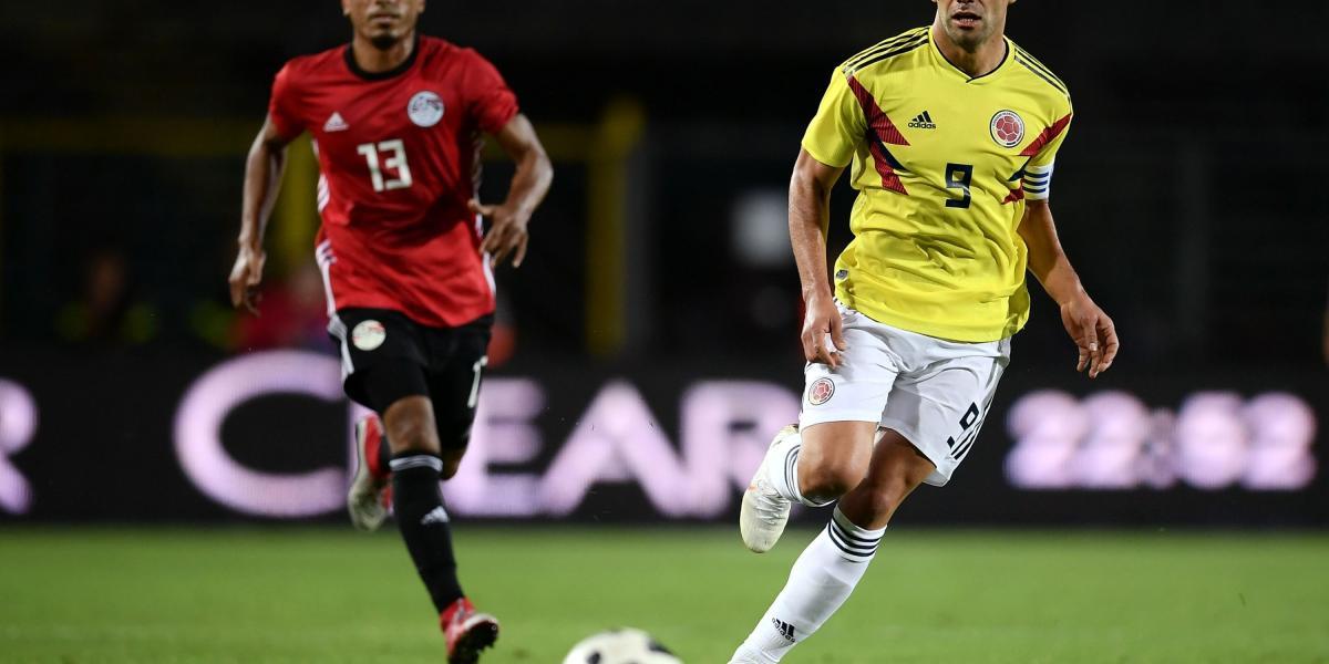 Falcao García durante el empate 0-0 entre Colombia y Egipto.