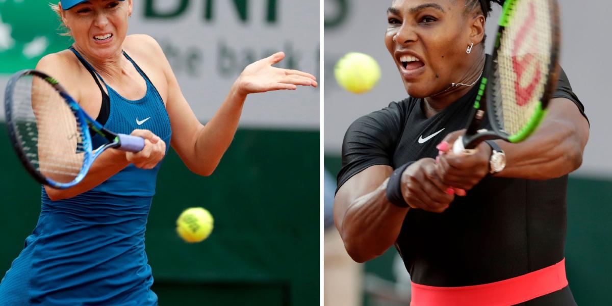 María Sharapova y Serena Williams.