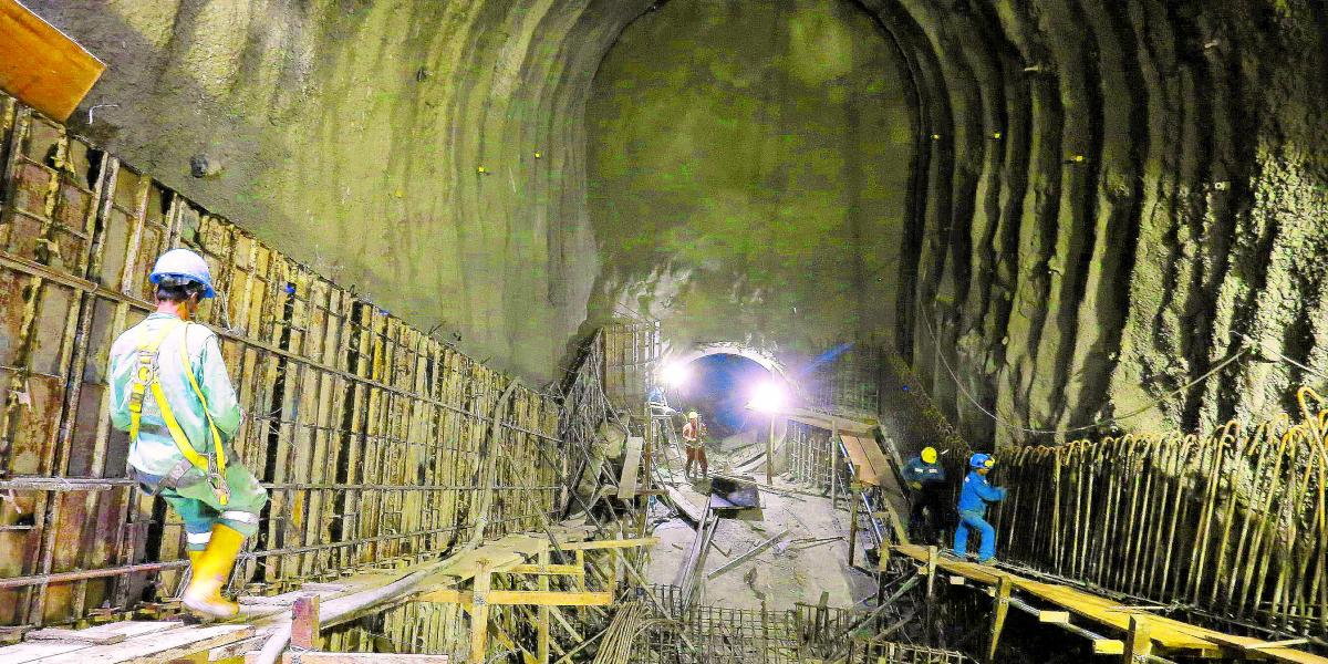 El túnel a 75 metros de profundidad.