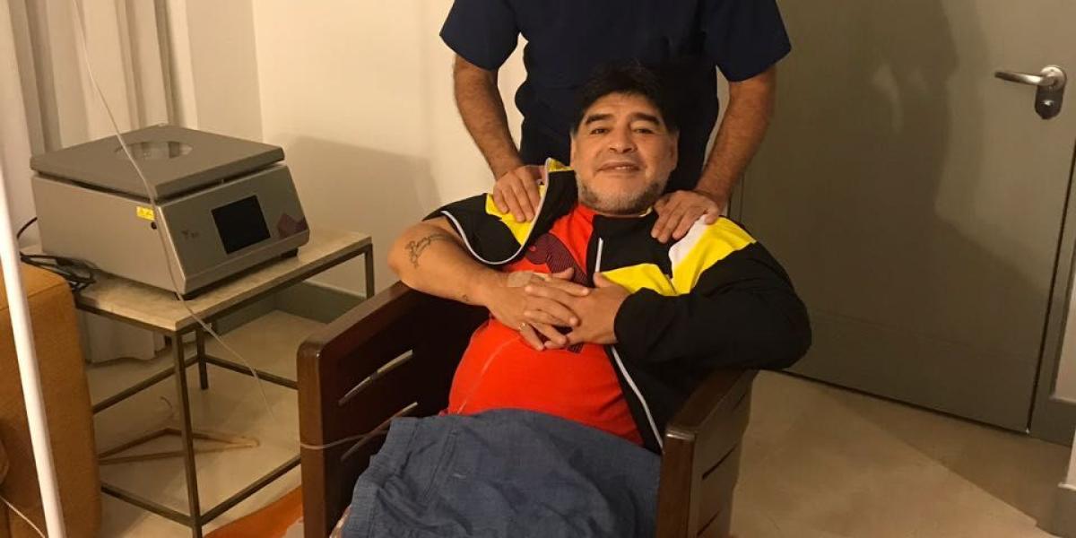 Diego Maradona con Germán Ochoa.