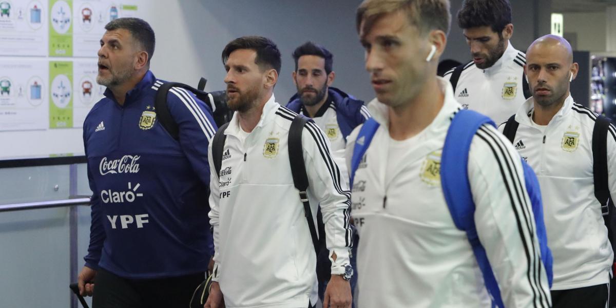 La Selección Argentina arribó este sábado a Moscú.