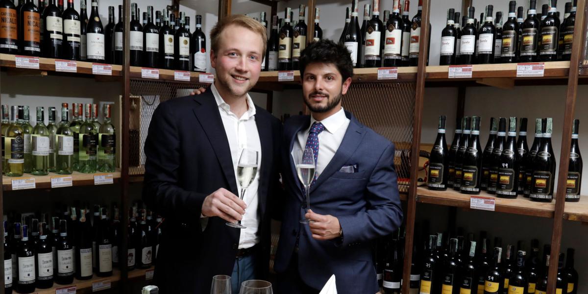 Los empresarios de vinos Carlo Angius y Riccardo Trentini.