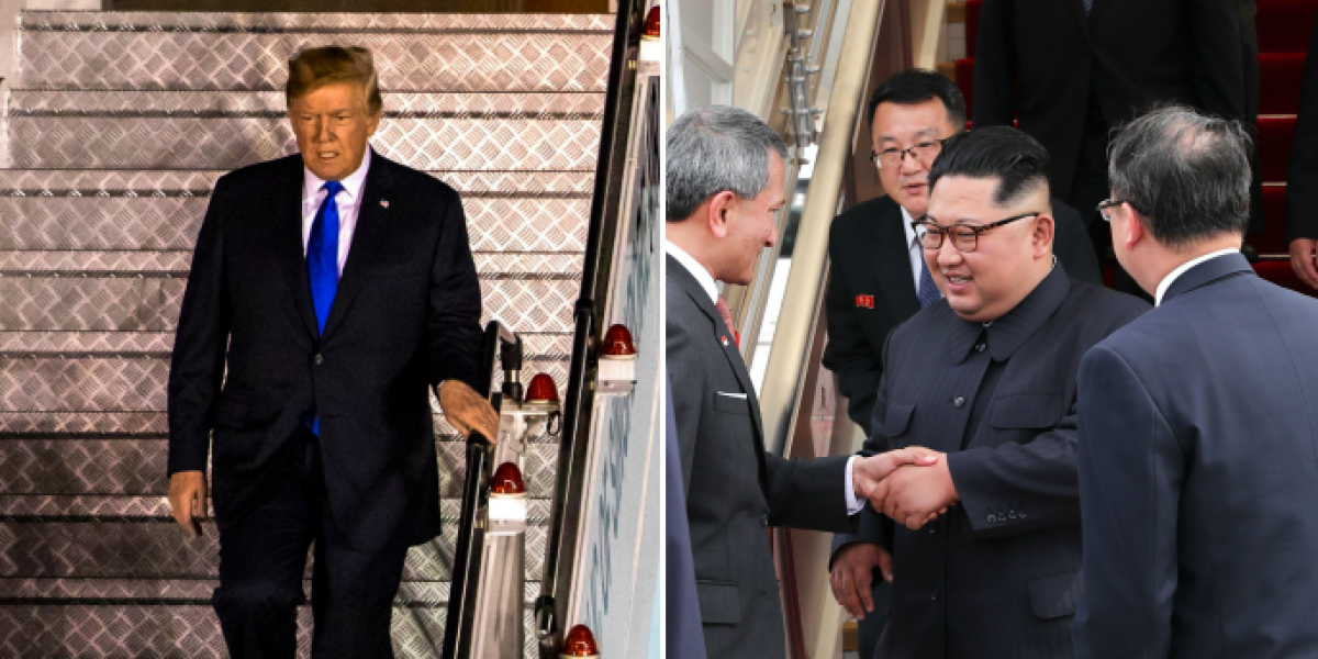 El presidente estadounidense Donald Trump llegó este domingo a Singapur, pocas horas después de la llegada de Kim.