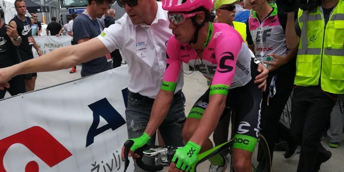 Rigoberto Urán ganó la tercera etapa del Tour de Eslovenia.
