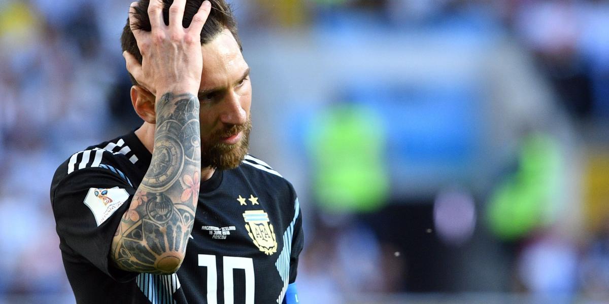 Messi no puede concretar gol contra Islandia