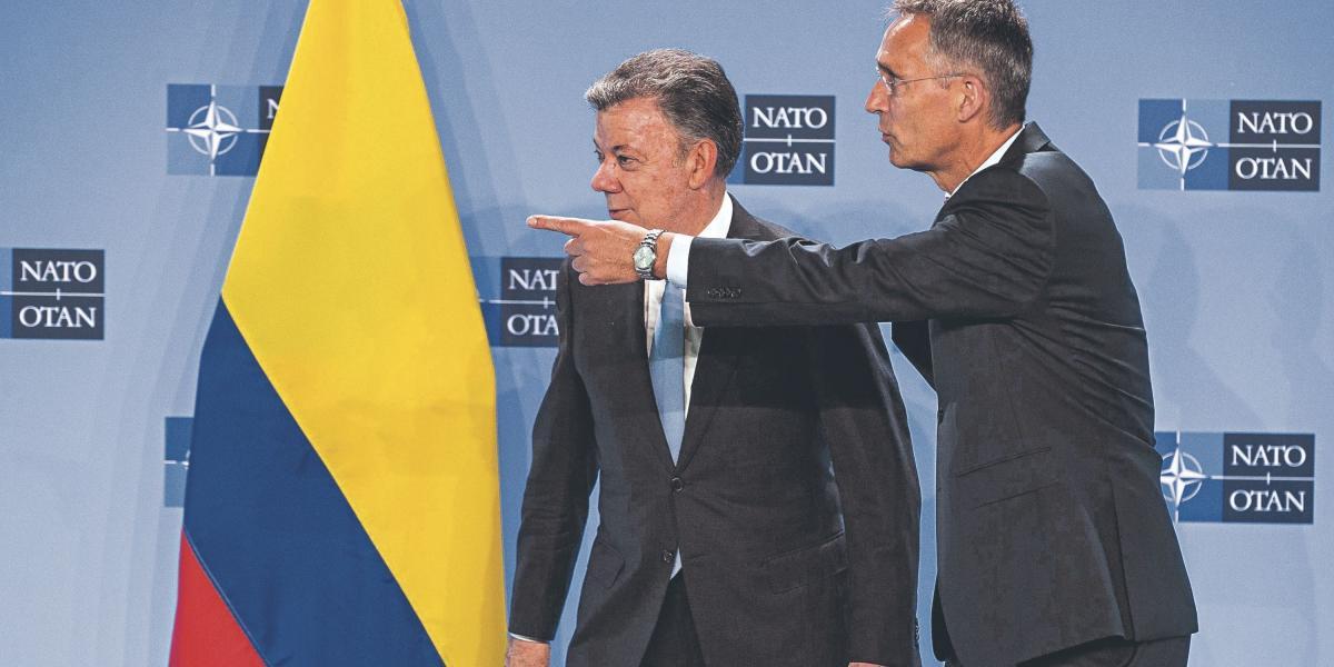 El secretario de la Organización para el Tratado del Atlántico Norte (Otán), Jens Stoltenberg, le dio en mayo la bienvenida a Colombia, en un acto en Bruselas con el presidente Juan Manuel Santos