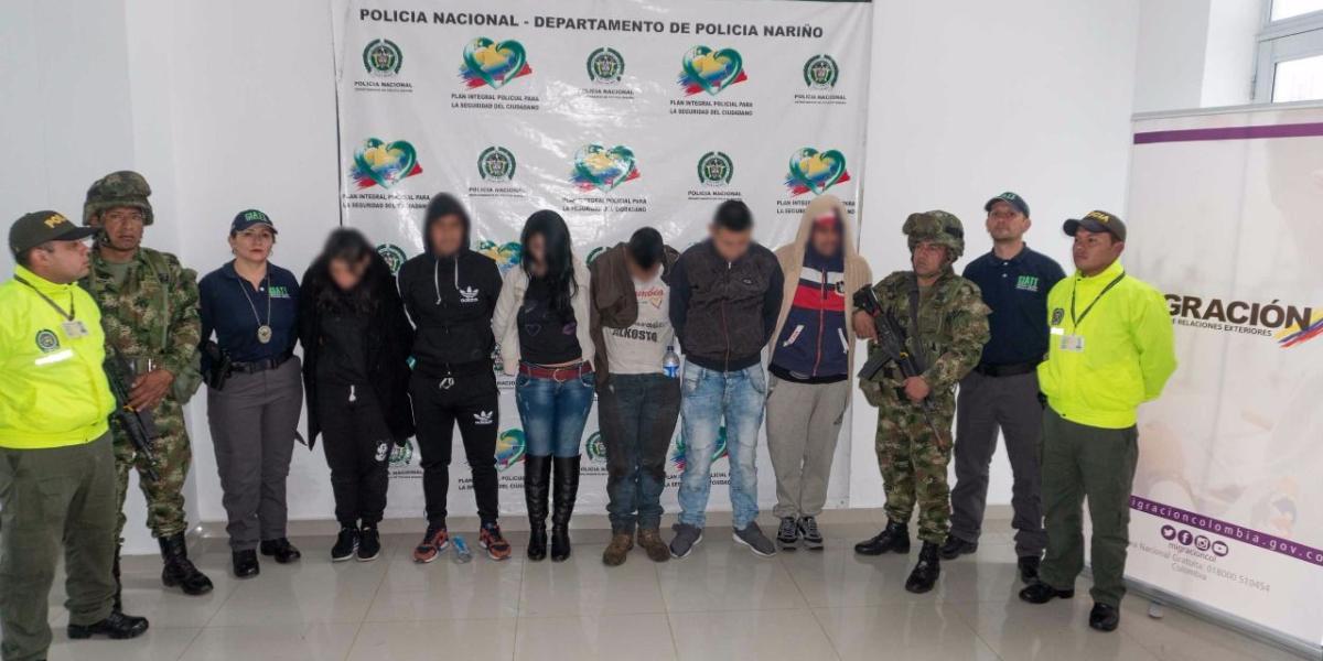 Los capturados, cinco hombres y dos mujeres, tendrían nexos con otras redes de Brasil, Perú, Ecuador