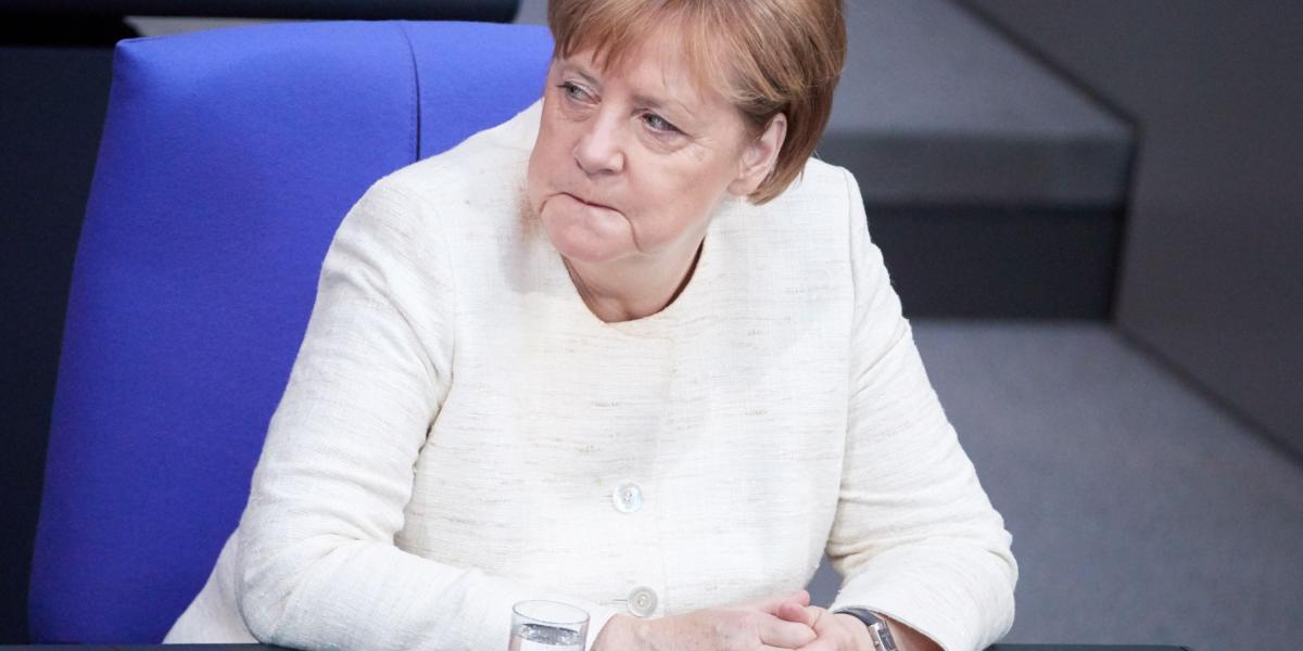 La canciller alemana, Angela Merkel, asistió a una sesión del Parlamento alemán, en el Bundestag, en Berlín (Alemania).