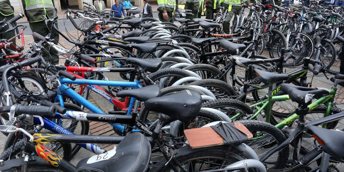 Estas son las 112 bicicletas que fueron recuperadas y que serán entregadas a los dueños por parte de las autoridades.
