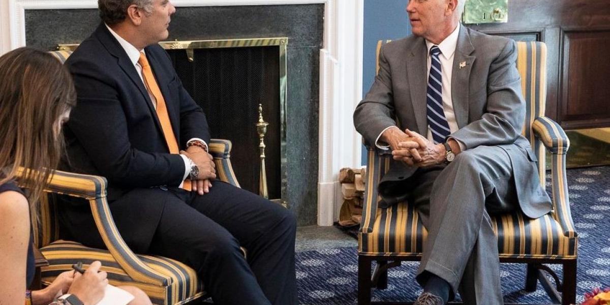 Iván Duque y Mike Pence, vicepresidente de EE. UU., se reunieron ayer en la Casa Blanca para discutir la relación bilateral.