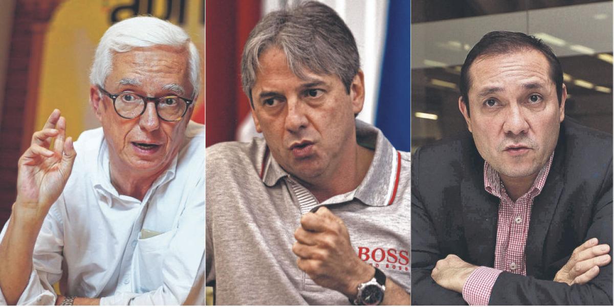 En la foto: Jorge Enrique Robledo, senador del Polo (izq.), Jaime Amín, senador por el partido Centro Democrático (centro) y Antonio Sanguino, senador electo por el partido Alianza Verde (der.).