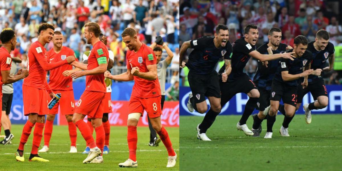 Inglaterra vs. Croacia, semifinal 2 del Mundial de Rusia 2018.