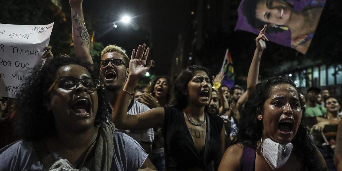 Protesta feminista en Brasil