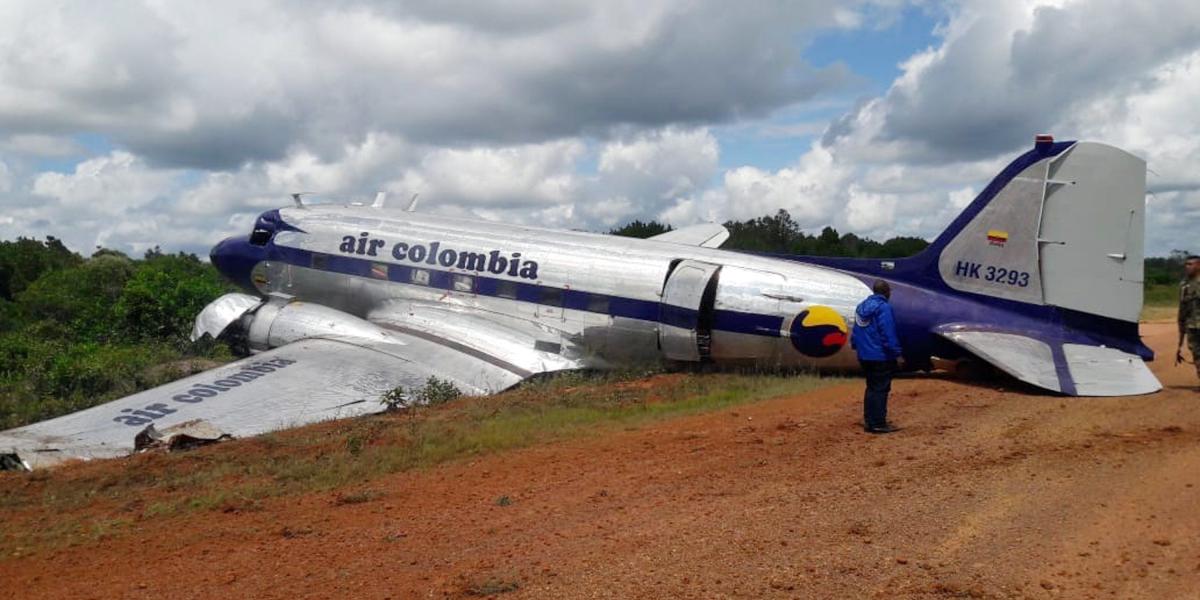 El avión transportaba cerca una tonelada y media de víveres para atender la emergencia invernal en esta región.