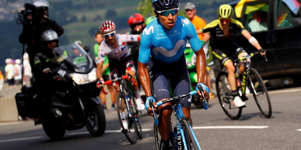 El ciclista Nairo Quintana, de gran actuación en la etapa 17 del Tour de Francia.