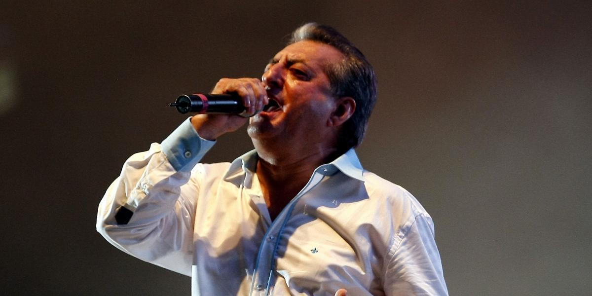 Jorge Oñate, cantante vallenato, durante una de sus presentaciones.