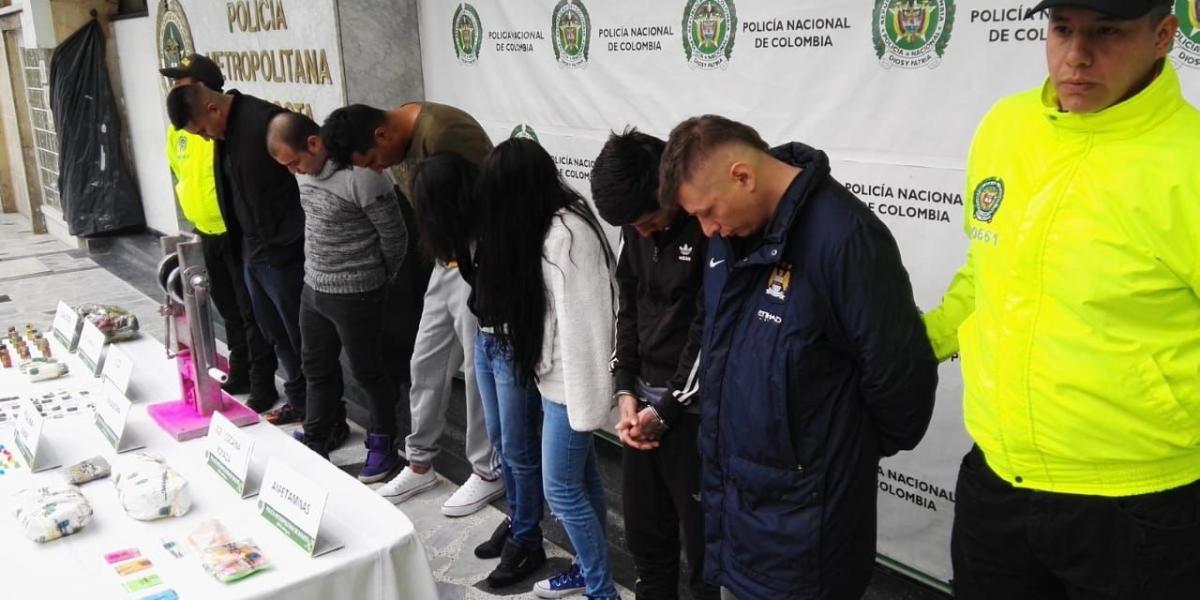 Siete personas fueron capturadas por comercializar drogas sintéticas en Bogotá.