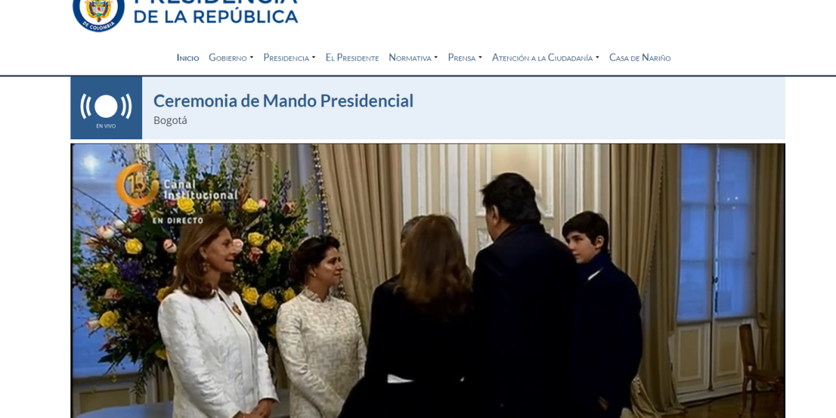 Esta es la nueva imagen de la página web de la Presidencia de la República, tras la llegada al cargo de Iván Duque.