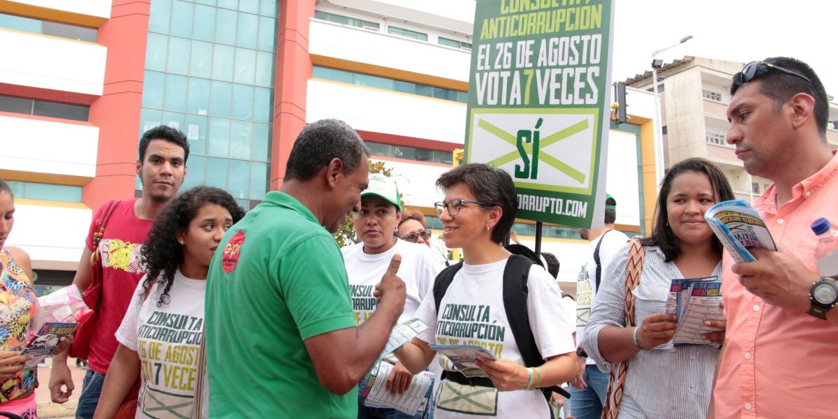 Claudia López es una de las promotoras de la Consulta Anticorrpción.