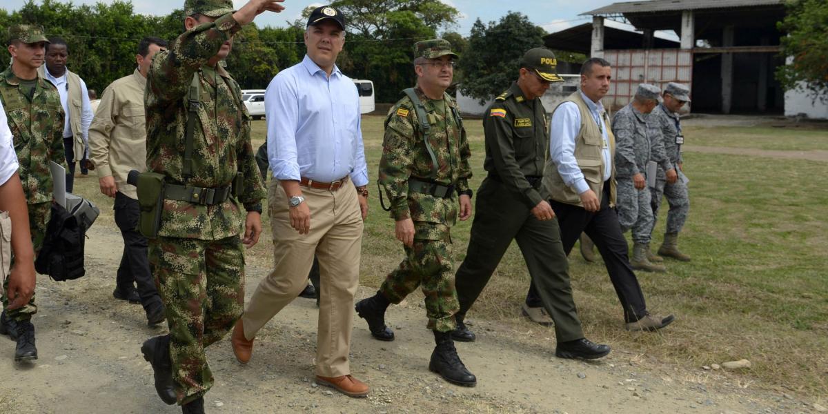 La cúpula militar le informó al Presidente sobre la situación de orden público en el Cauca.