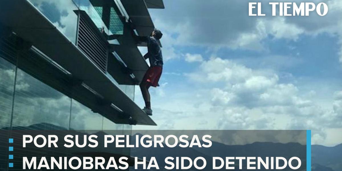Por escalada de 22 pisos fue detenido el ‘Spider Man ruso’ en Medellín