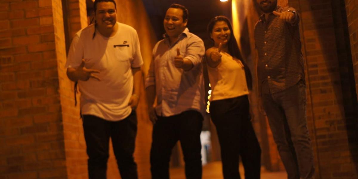 Sergio Vargas, Camilo Medina, Karen Montoya y Jairo Palacio, emprendedores del Festival Cusumbo en Cali.