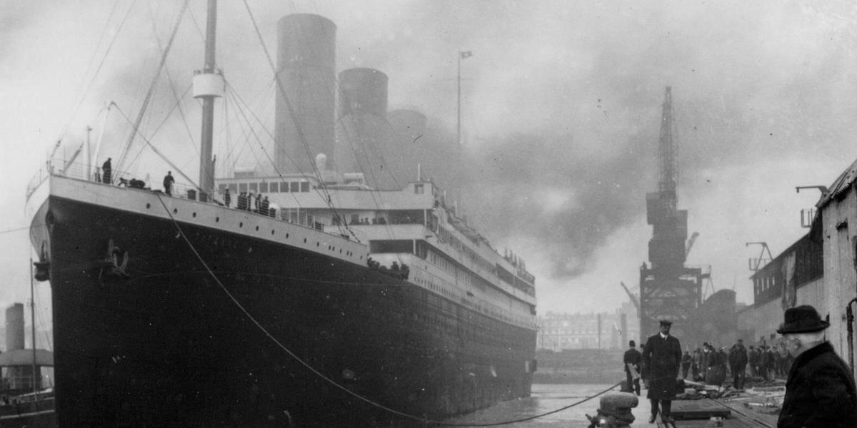 Imagen histórica del Titanic.