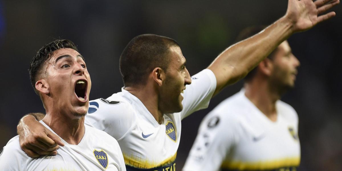 Boca Juniors celebra el paso a las semifinales de la Copa Libertadores.