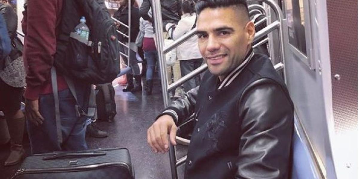 Falcao García, en el metro de Nueva York