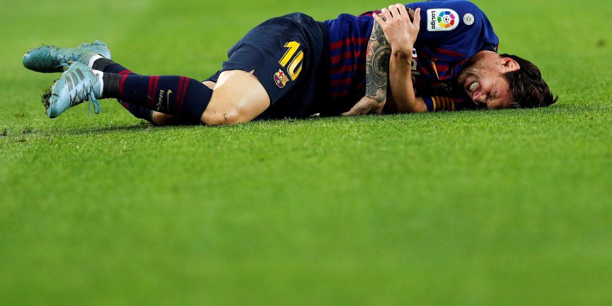 Lionel Messi lesionado.