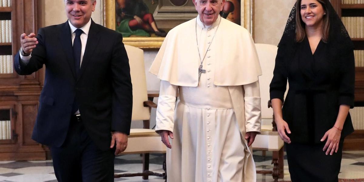 Visita del presidente Iván Duque al papa Francisco en el Vaticano.