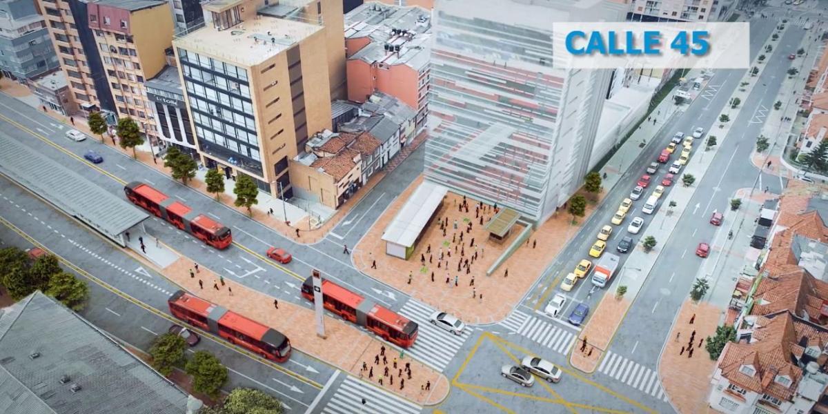 La alcaldía reveló imágenes proyectadas de cómo se verá la troncal de TransMilenio de la carrera séptima en las intersecciones.