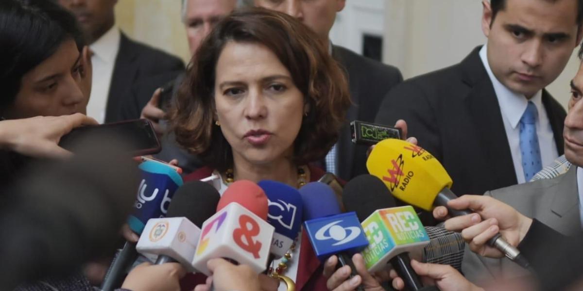 La ministra del Interior, Nancy Patricia Gutiérrez