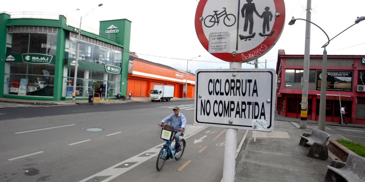Menos del 10 % de los 80 kilómetros de ciclorruta prometidos en la alcaldía de Federico Gutiérrez serán compartidos.