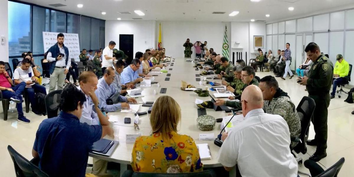 El consejo de seguridad de los gobernadores de la Orinoquia se cumplió en la sala de juntas de la Gobernación del Meta en Villavicencio.