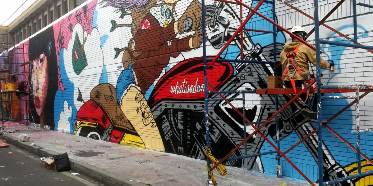 Esta edición de Distrito Grafiti tiene como lema 'Bogotá: entre lo humano y lo superfcicial'.