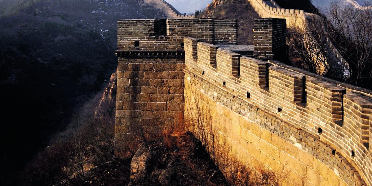 Atardecer en la Gran Muralla China.