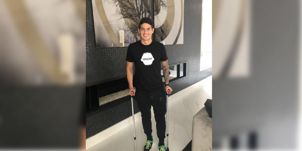 James Rodríguez sufrió una lesión en los ligamentos externos de la rodilla izquierdo.