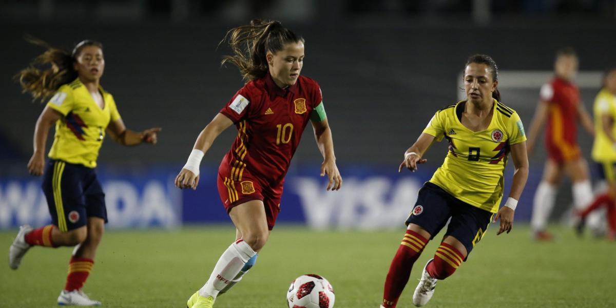 Selección Colombia femenina sub 17 contra España.