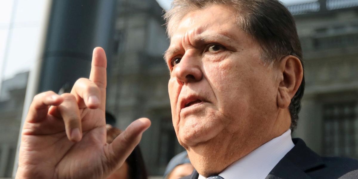 Alan García, expresidente de Perú, que solicitó asilo en la embajada de Uruguay en Lima. El exmandatario es investigado en su país por corrupción.