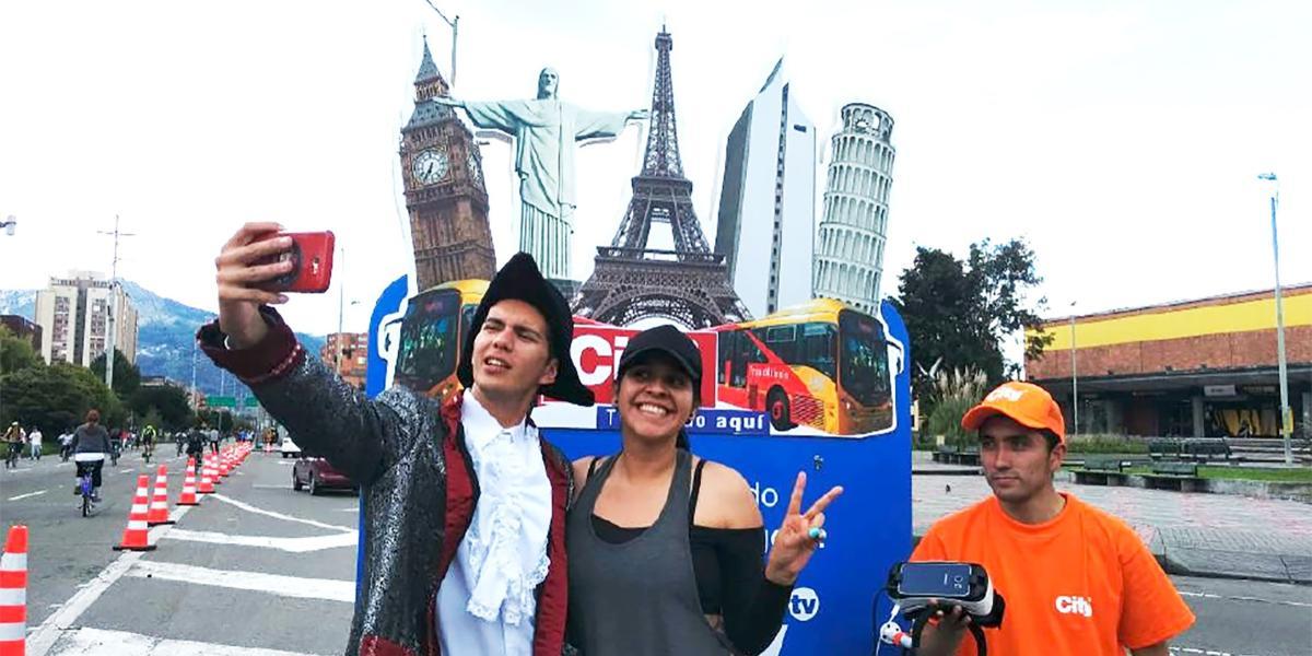 La campaña acercó a los habitantes de Bogotá a otros lugares del mundo desde la ciudad.