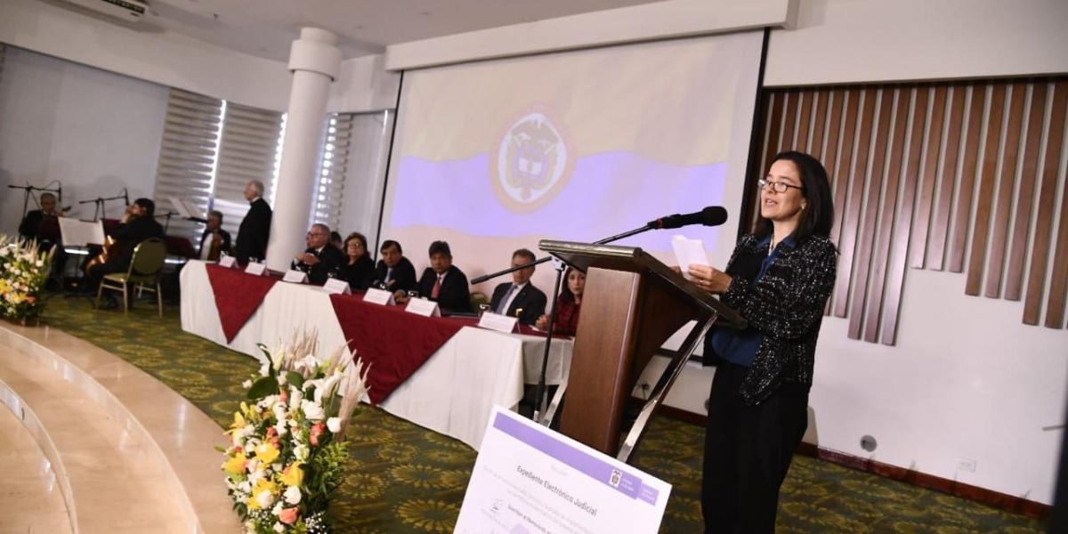 La ministra de TIC, Sylvia Constaín, presentó las ventajas de la digitalización de los procesos para la generación de confianza ciudadana y la agilidad en la Rama Judicial.