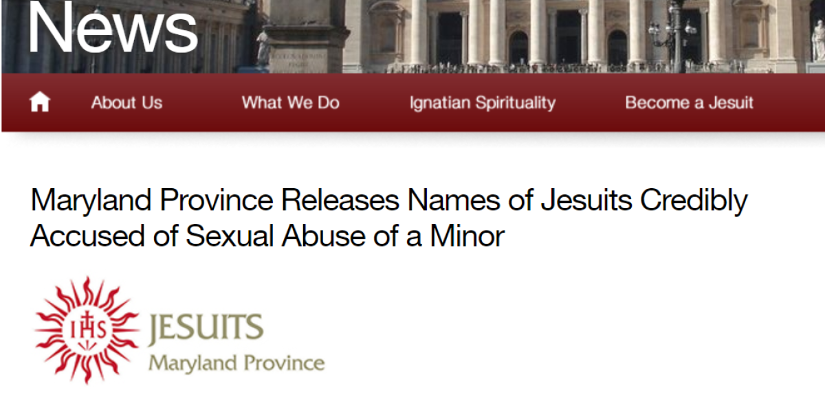 Tomado del comunicado publicado por los jesuitas del estado de Maryland (Estados Unidos) que contiene los listados.