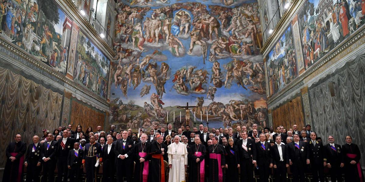 Papa Francisco dio su discurso de Año Nuevo al frente de los diplomáticos acreditados ante el Vaticano.