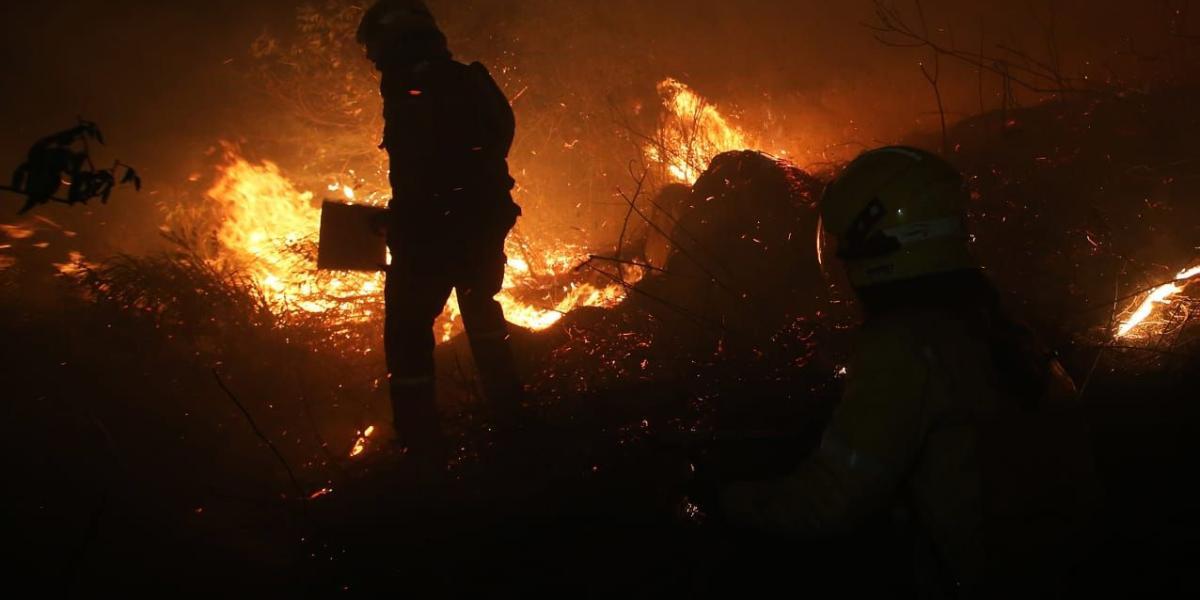 El incendio forestal se presentó en la vía al mar, corregimiento La Castilla, sector Montañitas.