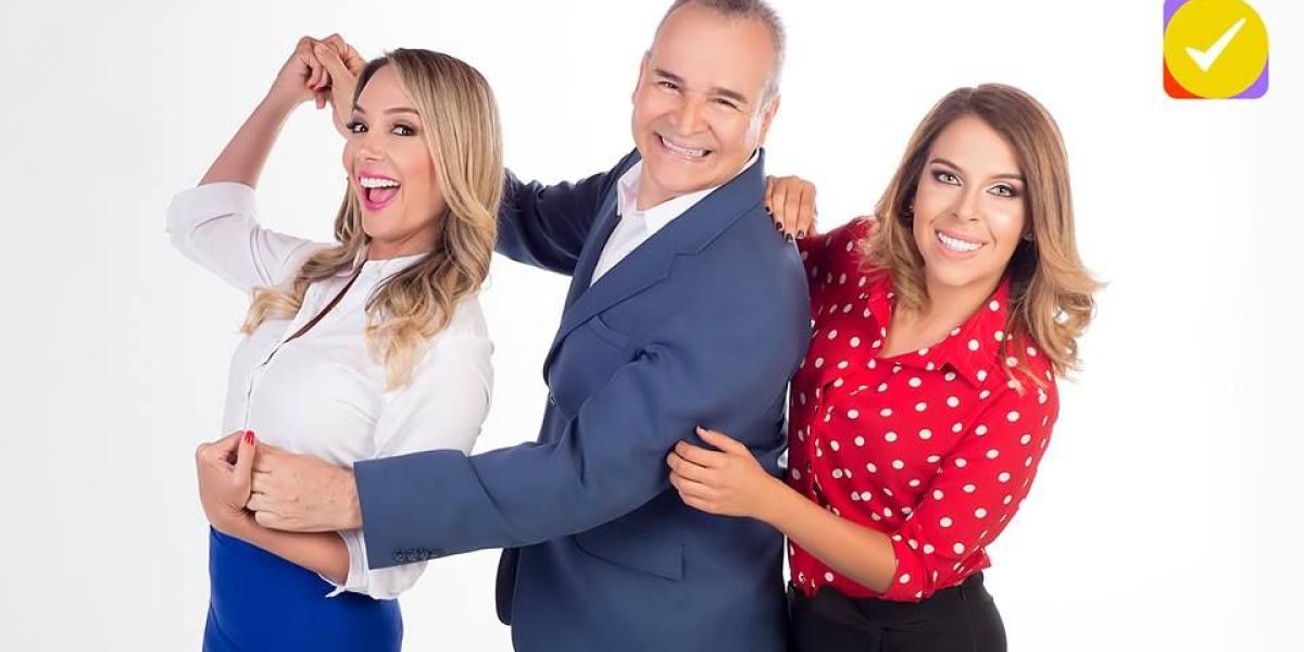 Luz Angelly Rodríguez, Rubén Dario Gálvez y Marcela Correa, presentadores de 'Al día con todo'.